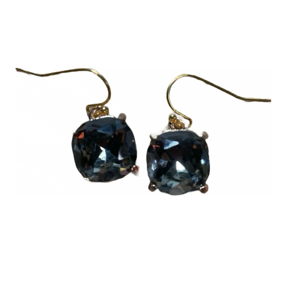 Topaz imitation earrings. Lightweight glass